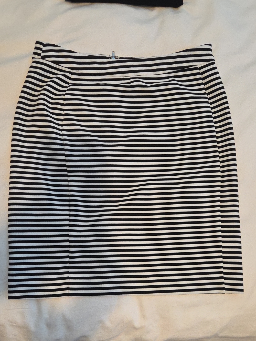 41 Hawthorn Black and White Striped Pencil Skirt
